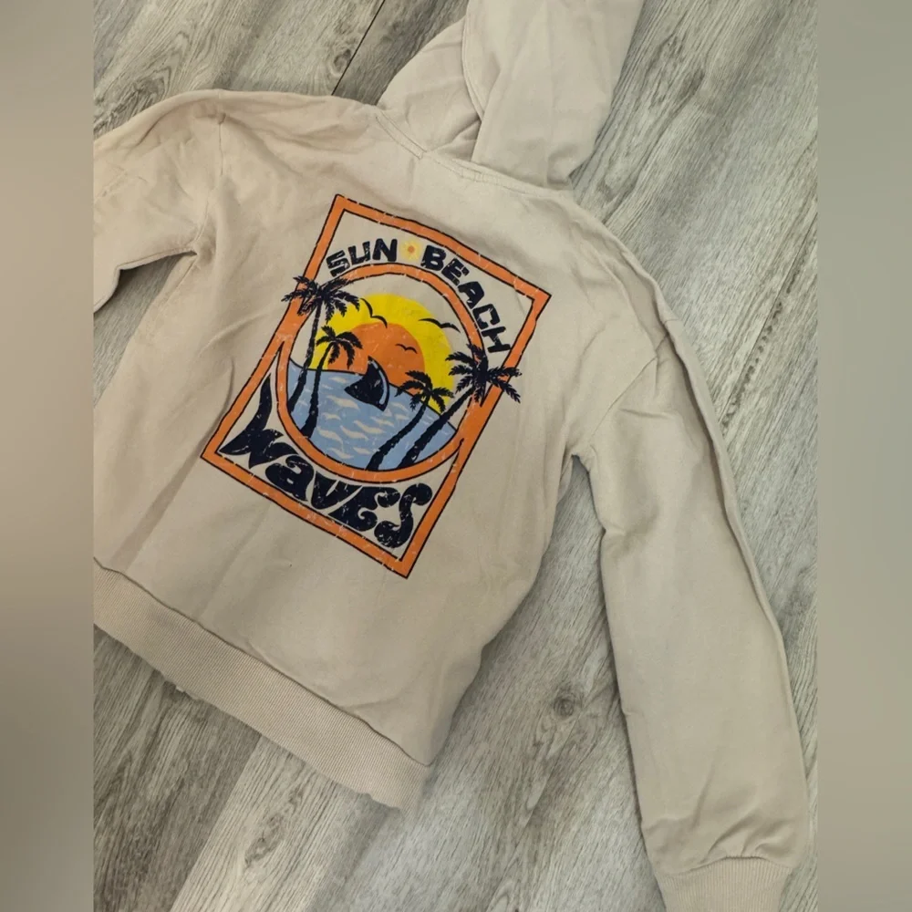 Sun Beach Waves Beige Hoodie by Tommy Bahama